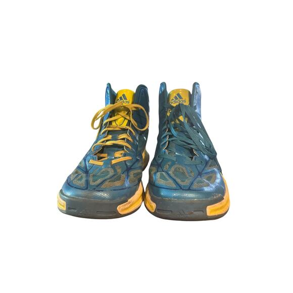 Men\'s Adidas Adizero Crazy Light Basketball Shoes Neon Blue and Yellow Size 12
